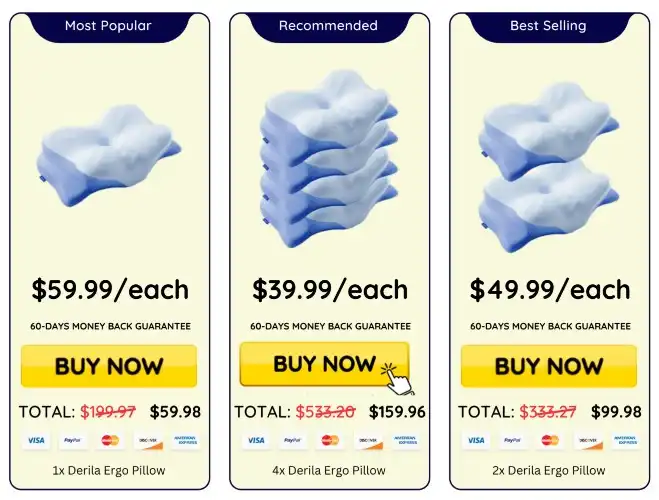 Derila Ergo Pillow Pricing &mdash; Official Secure Checkout USA